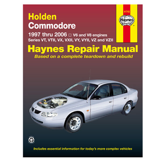 Haynes Car Manual For Holden Commodore 1997-2006 - 41743, , scanz_hi-res