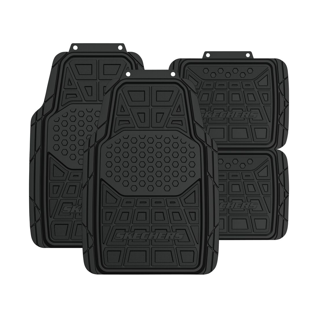 Skechers Goga Mat Floor Mats Black Set of 4, , scanz_hi-res