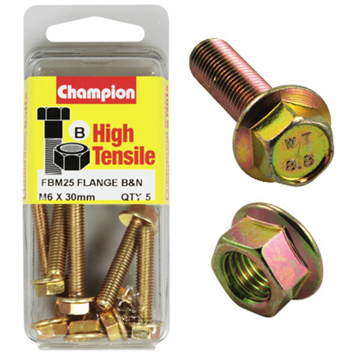 Champion Flange Bolts FBM25 M6x30, , scanz_hi-res
