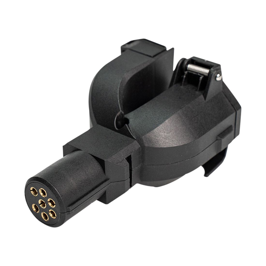 SCA Trailer Adaptor 3 Way 7 Pin Small Round Socket to 7 Pin Flat Plug, 7 Pin Large Round Plug, , scanz_hi-res