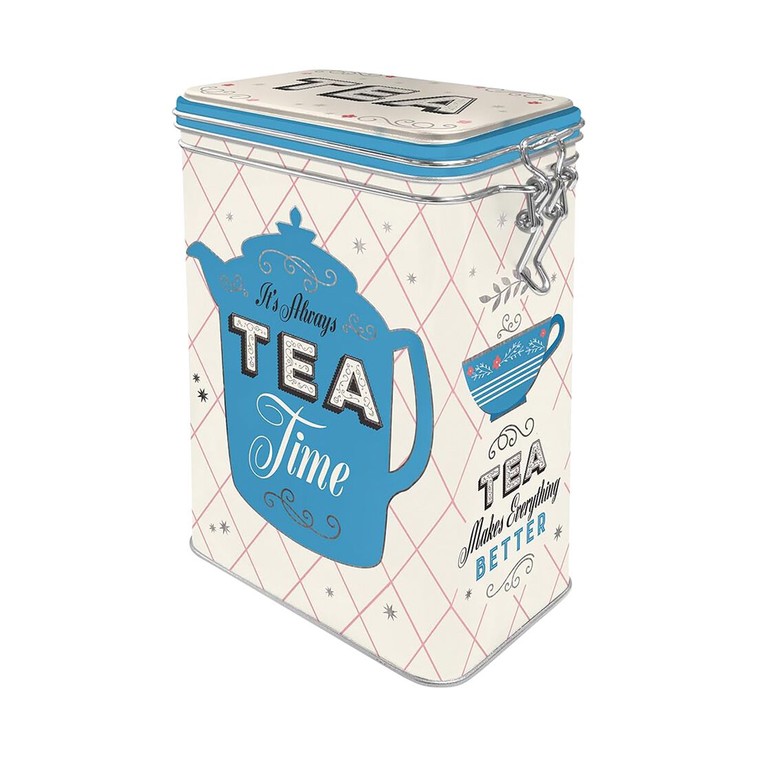 Nostalgic-Art Clip Top Tin Box - Tea, , scanz_hi-res