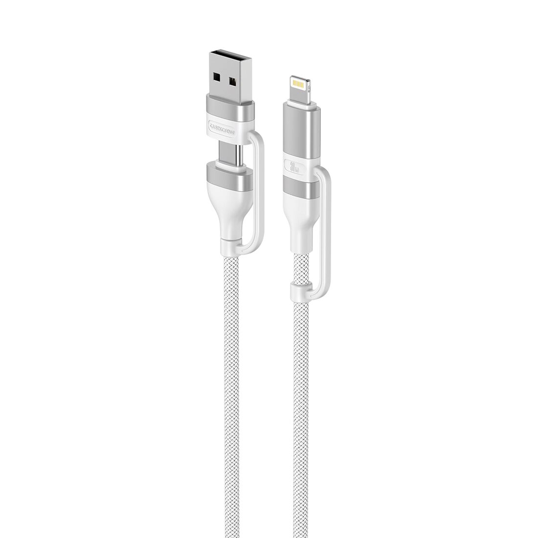 Cabin Crew USB-C/USB-A to USB-C/Lightning Magnetic Cable White, , scanz_hi-res