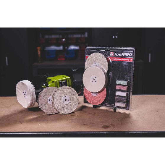 Toolpro Bench Grinder Polishing Kit 8 Piece Supercheap Auto