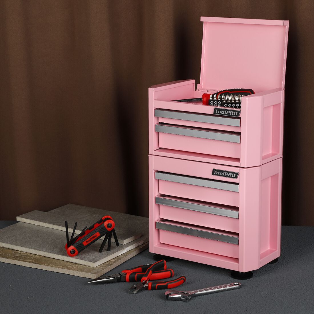 ToolPRO Mini Edge Tool Cabinet Pink, , scanz_hi-res