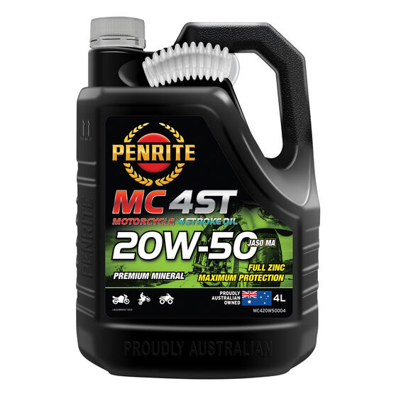 Penrite MC-4 Motorcycle Oil - 20W-50, 4 Litre, , scanz_hi-res