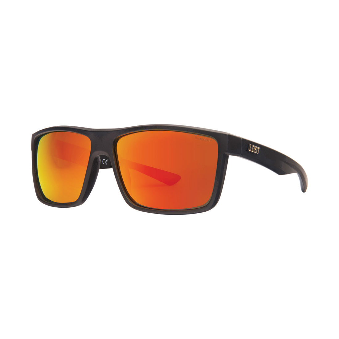 LOST Sunglasses Explorer Mirror Polarised Matt Black Orange, , scanz_hi-res