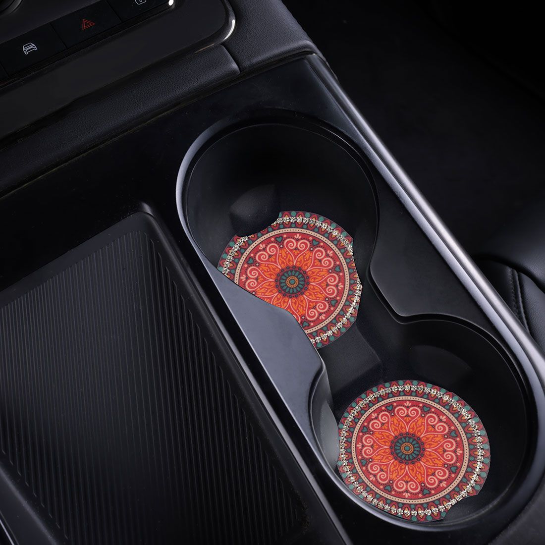 Cabin Crew Drink Coasters Orange/Green Bling, , scanz_hi-res