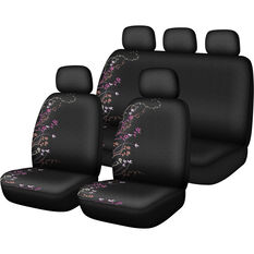 SCA Blossom Seat Cover Pack - Purple and Orange Adjustable Headrests Size 30 and 06H Airbag Compatible, , scanz_hi-res