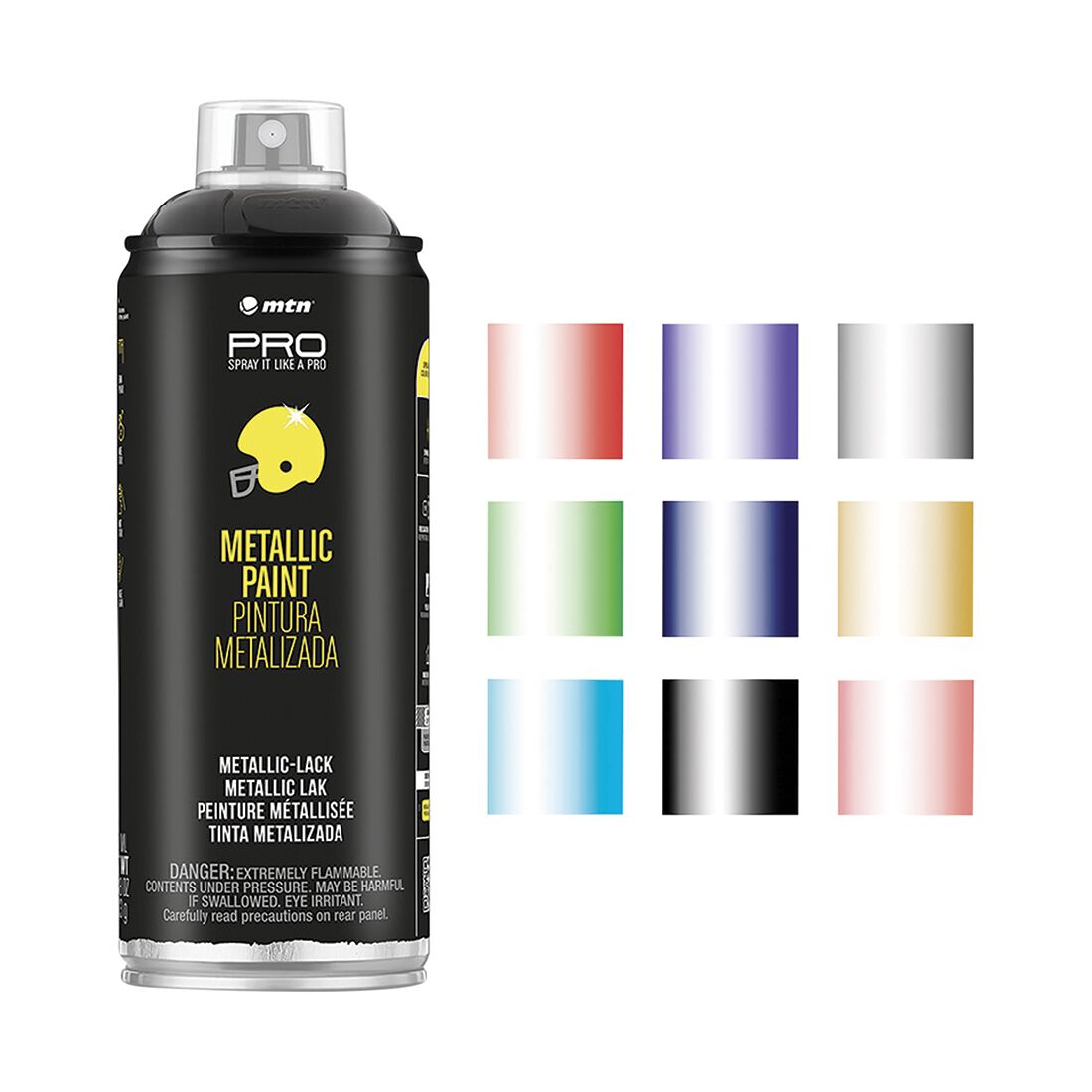 MTN Pro Metallic Black Spray Paint 400mL, , scanz_hi-res