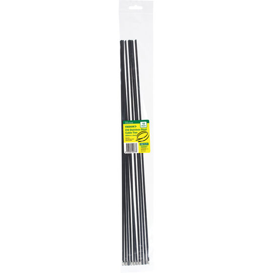 Tridon 316 Stainless Steel Cable Ties - Black Epoxy Coated, 520mm x 4mm, 10 Pack, , scanz_hi-res