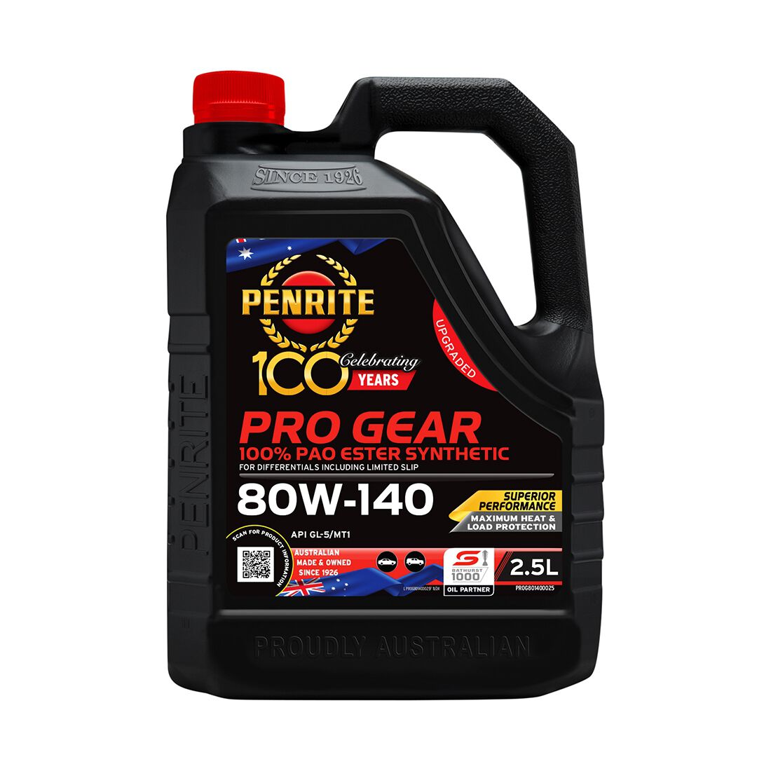 Penrite Pro Gear Oil - 80W-140 2.5 Litre, , scanz_hi-res