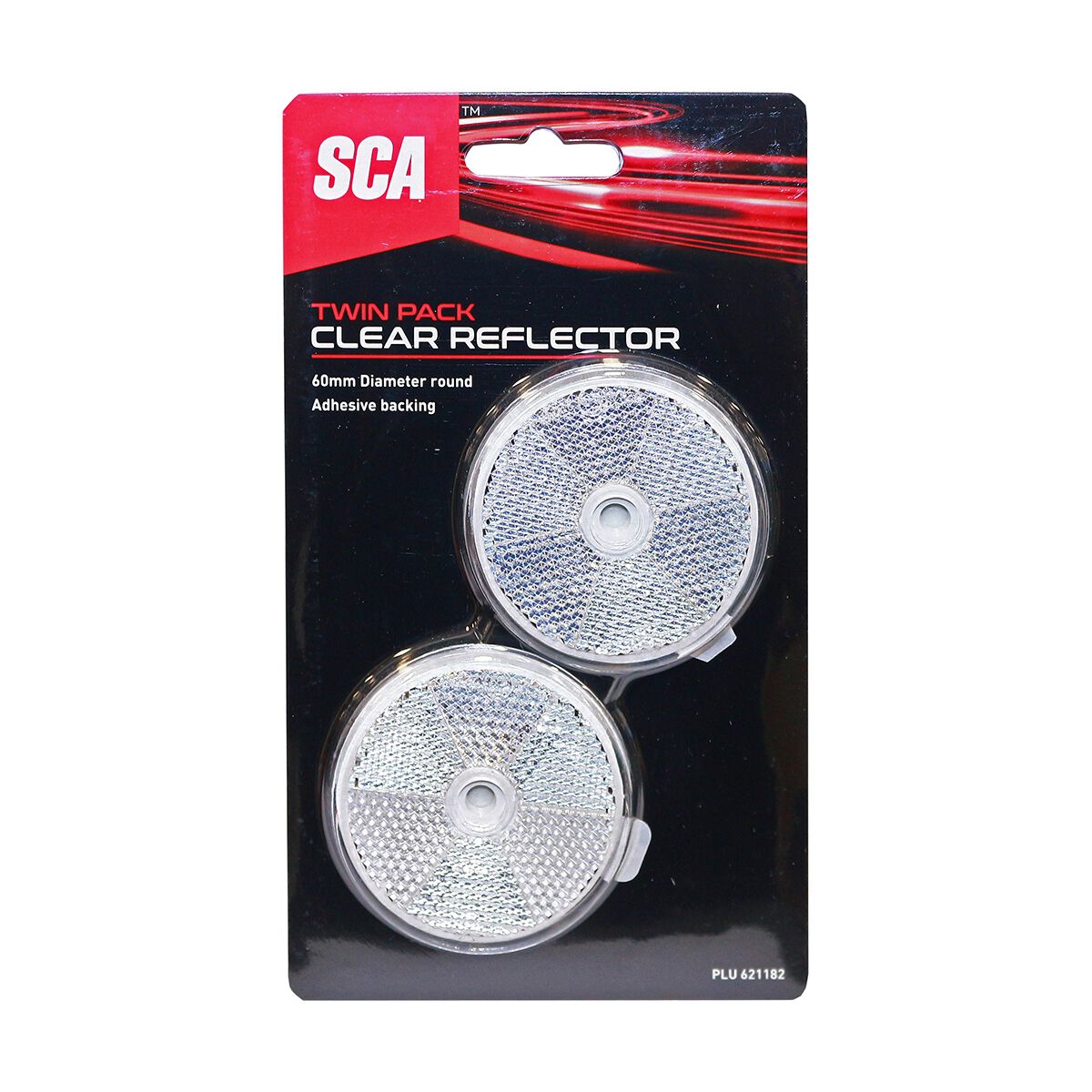 SCA Reflector Twin Pack Round Clear 60mm, , scanz_hi-res