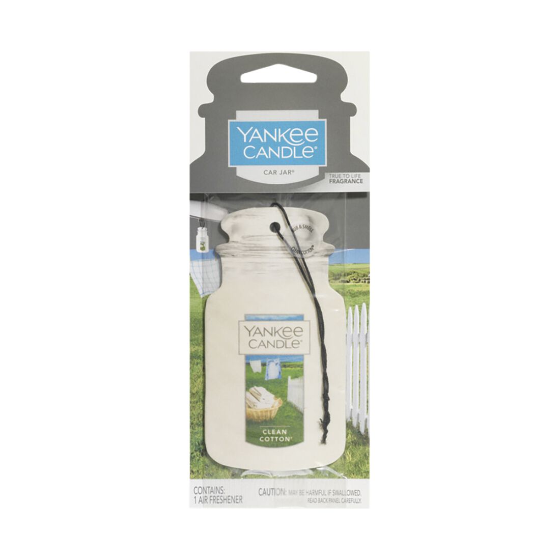 Yankee Candle Car Jar Air Freshener - Clean Cotton 1 Pack, , scanz_hi-res