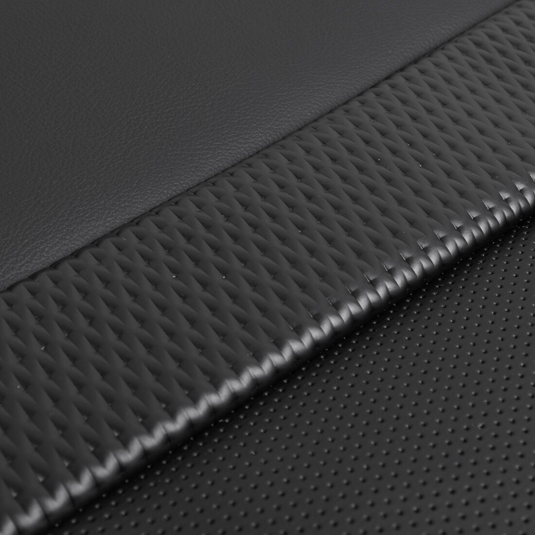 SCA Leather Look Seat Covers Black Adjustable Headrests Airbag Compatible 30SAB, , scanz_hi-res