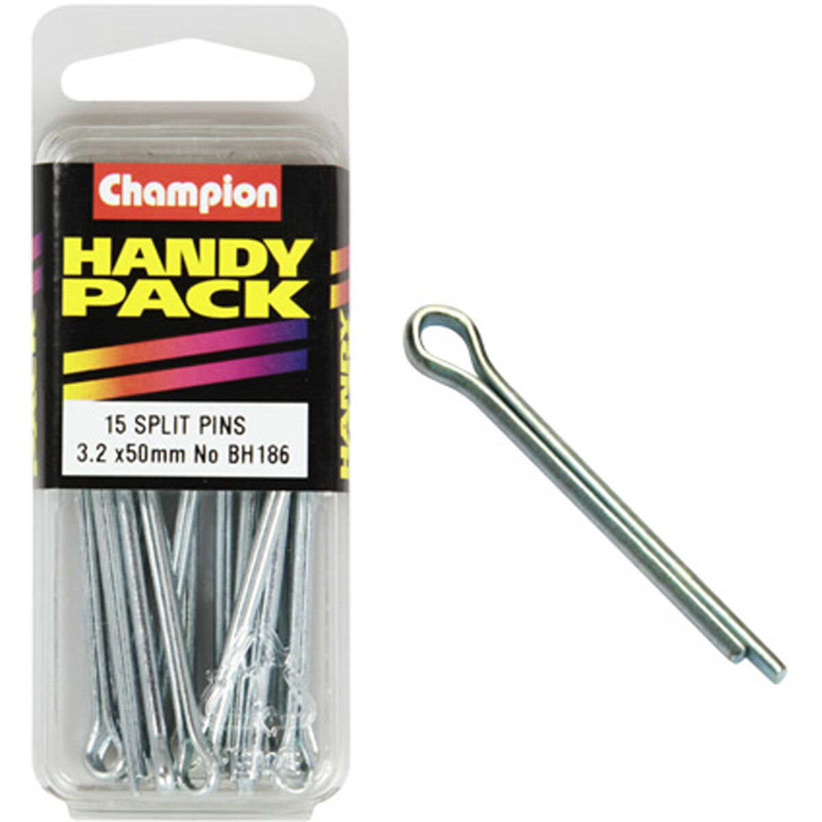 Champion Handy Pack Split Pins BH186, 3.2mm X 50mm, , scanz_hi-res