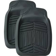Ridge Ryder Deep Dish PVC Car Floor Mats - Front Pair, Black, , scanz_hi-res