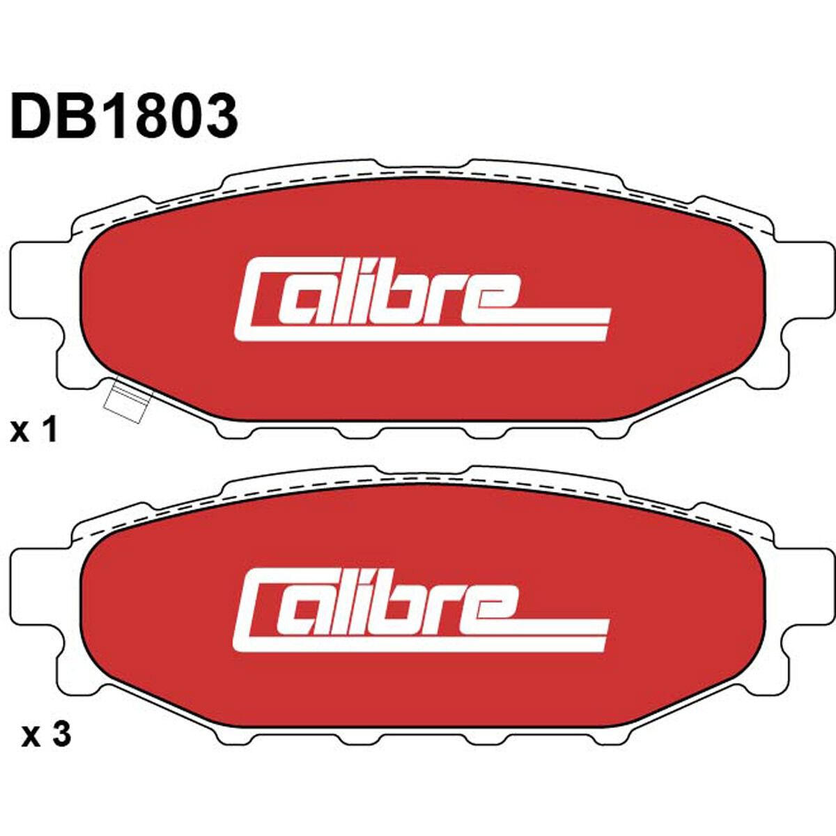 Calibre Disc Brake Pads DB1803CAL, , scanz_hi-res