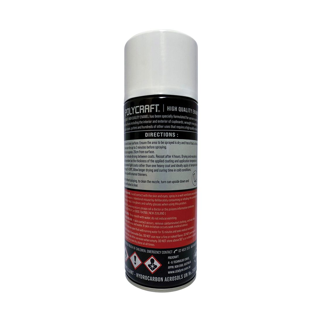 Polycraft High Quality Enamel Spray Paint - Matte White, , scanz_hi-res