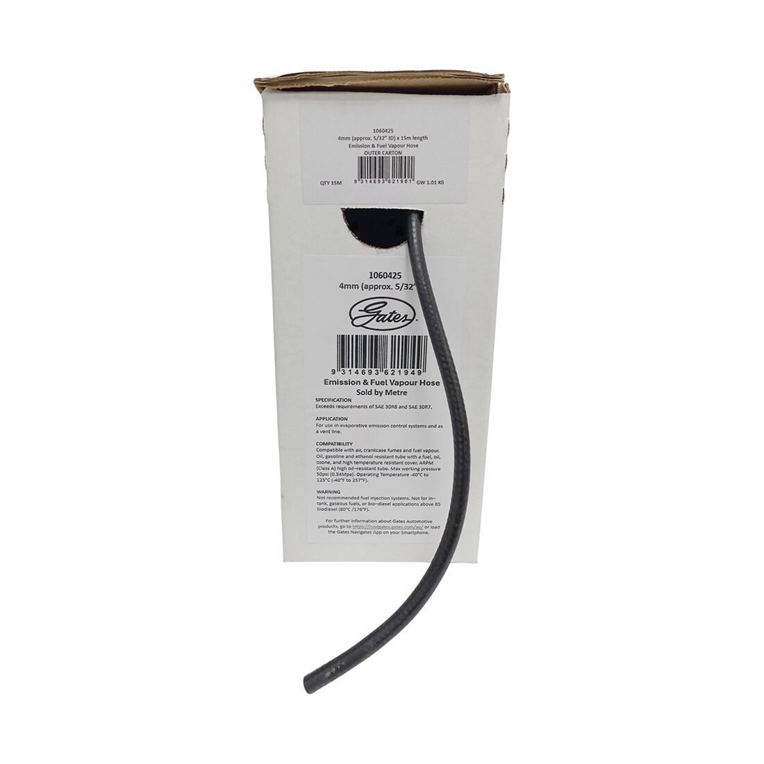 Gates Emission & Fuel Vapour Hose 4mm Per Metre, , scanz_hi-res