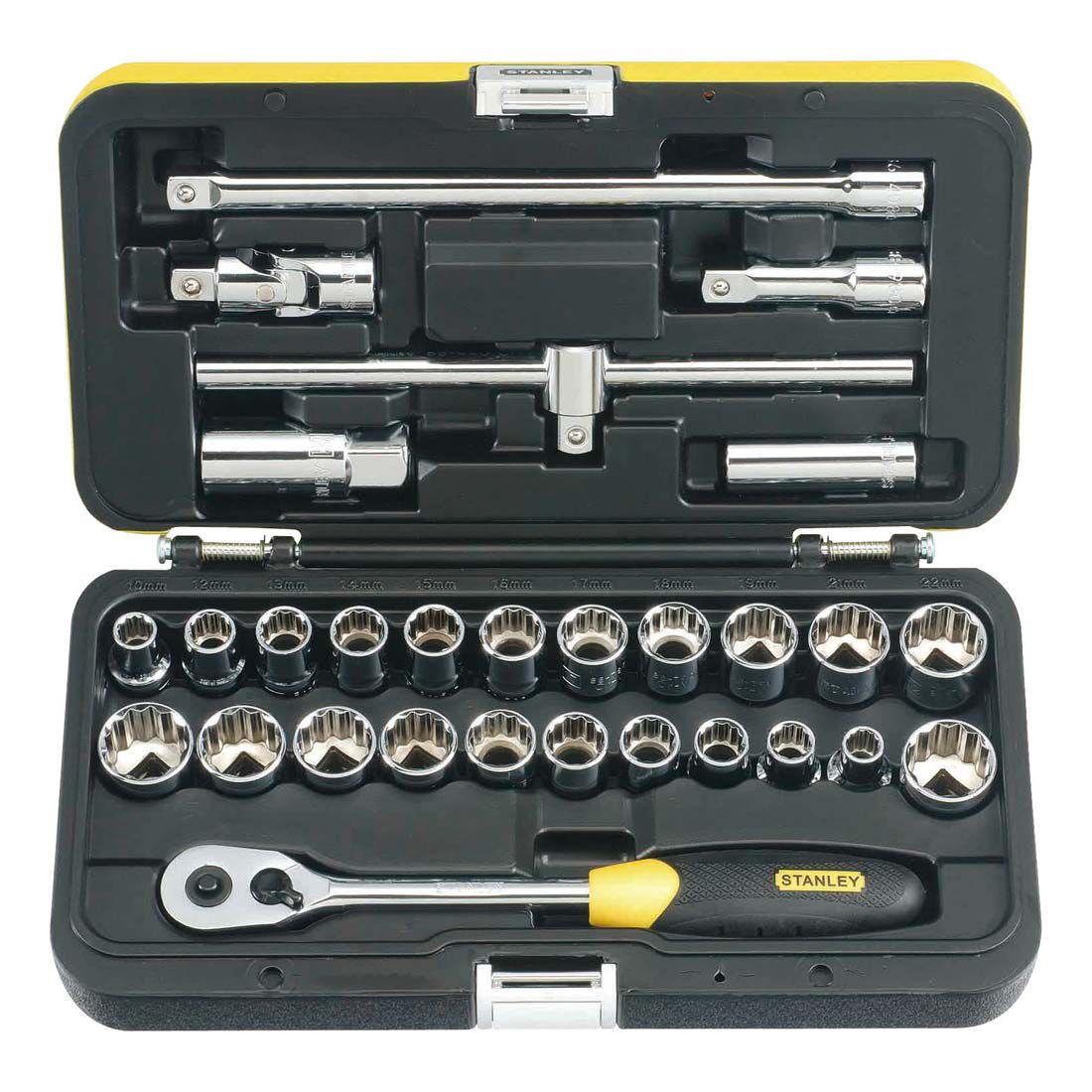 Stanley Socket Set 1/2" Drive Metric/SAE 29 Piece, , scanz_hi-res