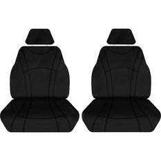 Getaway Neoprene Ready Made Seat Covers Front Pair Black suits Colorado/DMAX/MUX, , scanz_hi-res