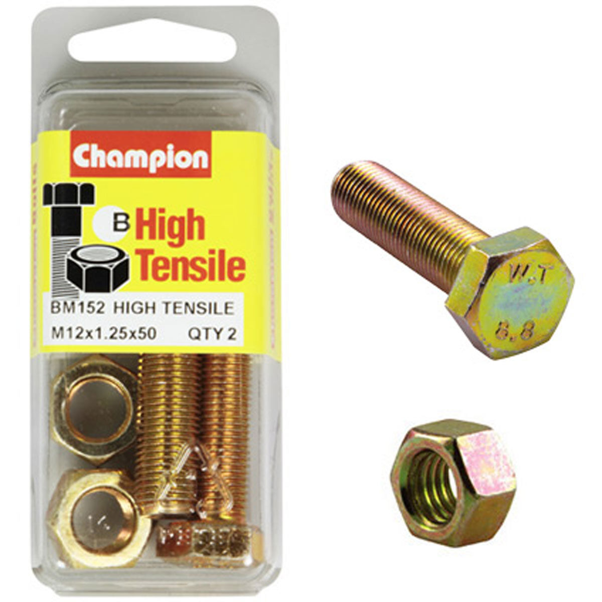 Champion Screws - 12mm X 50mm X 1.25mm, BM152, , scanz_hi-res