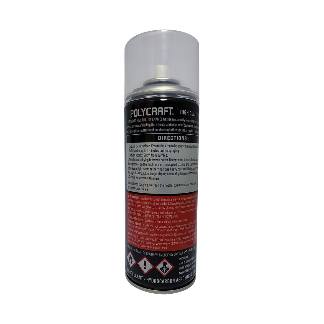 Polycraft High Quality Enamel Spray Paint - Clear, , scanz_hi-res