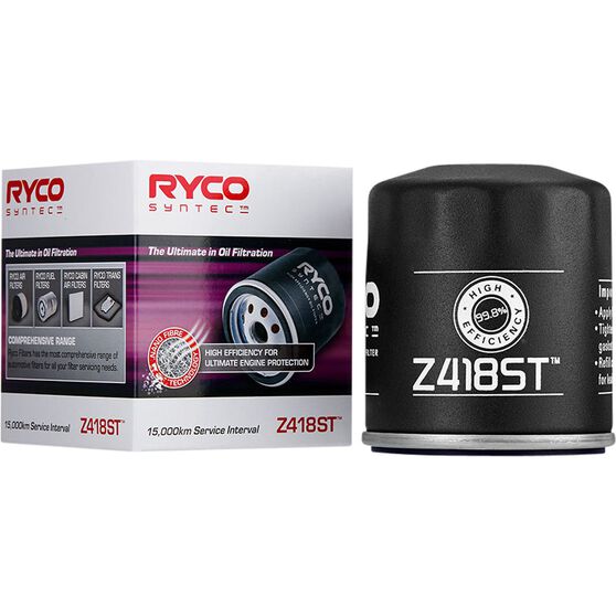Ryco SynTec Oil Filter - Z418ST (Interchangeable with Z418), , scanz_hi-res