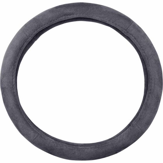 SCA Steering Wheel Cover Suede Velour, Charcoal Supercheap Auto New