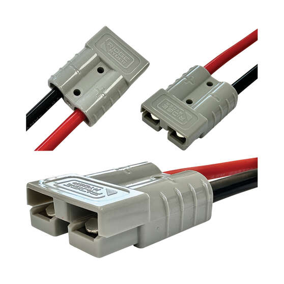 Ridge Ryder 50 AMP Plug - Battery Clamp, 30cm, 8 AWG, , scanz_hi-res