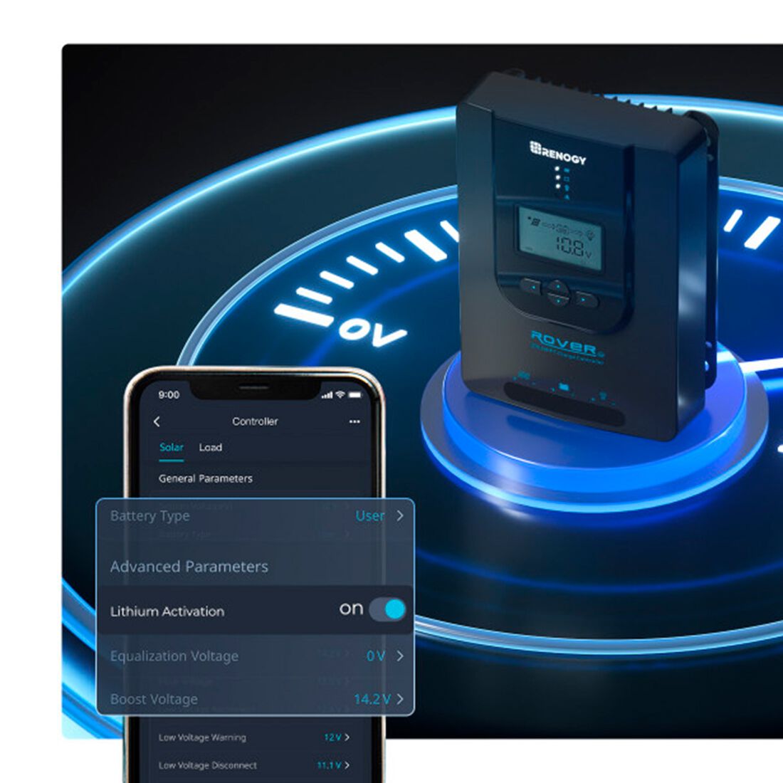 Renogy Rover Li 20A MPPT Solar Charge Controller, , scanz_hi-res