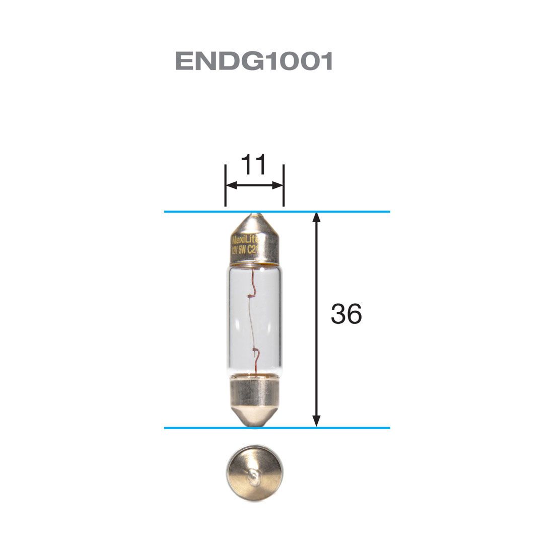 ENDURALIGHT Automotive Globes - Festoon 12V, 5W 11X36mm, , scanz_hi-res