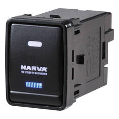 Narva OE Style Switch - Suits Nissan Pathfinder R52, Navara NP300, X-Trail T32 Series, Blank Push On/Off, Blue LED, 63384BL, , scanz_hi-res