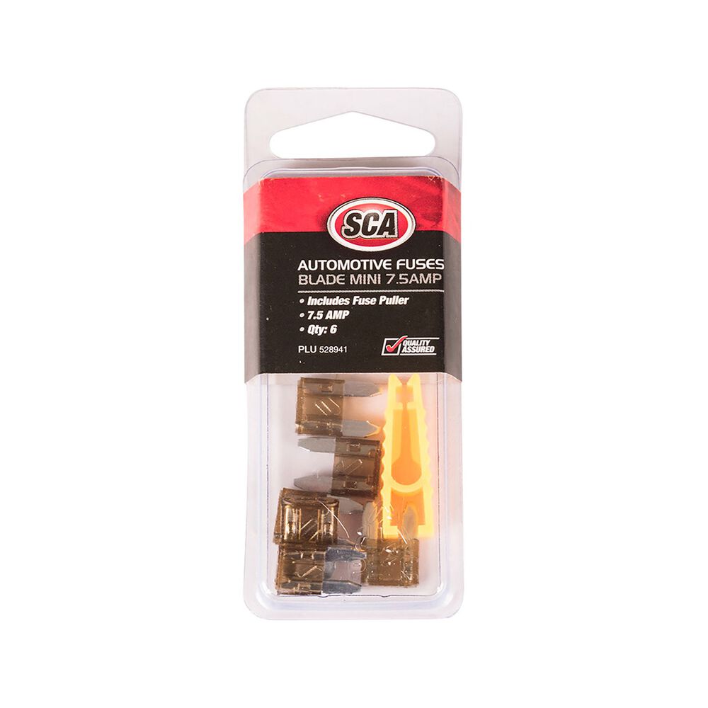 SCA Automotive Fuses Mini Blade, 7.5 Amp, 6 Piece Supercheap Auto