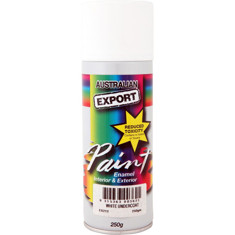 Export Aerosol Paint Enamel, White Primer 250g Supercheap Auto