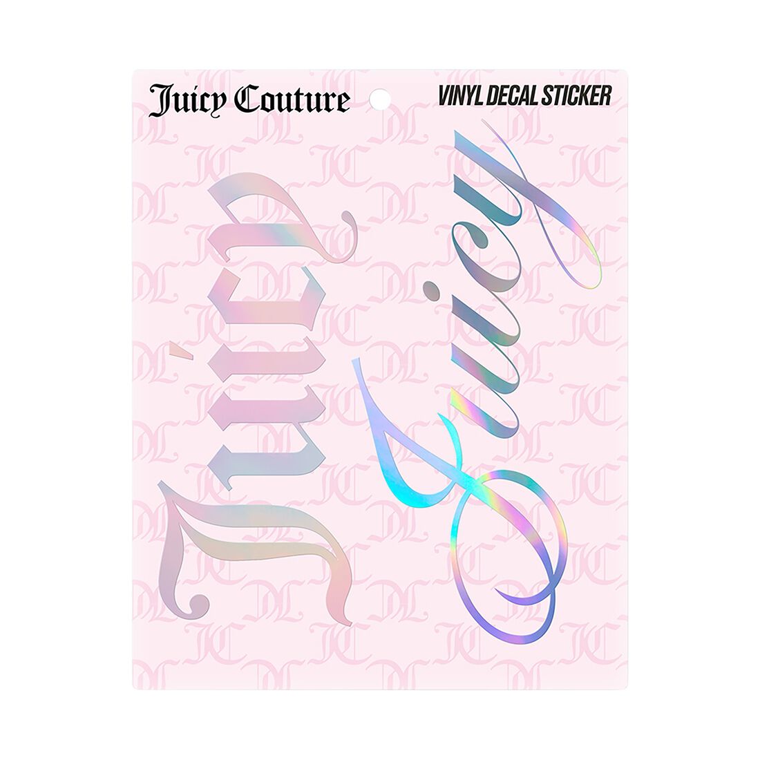 Juicy Couture 2PK Metallic Vinyl Decal Print - Pink/Silver, , scanz_hi-res