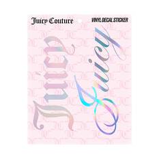Juicy Couture 2PK Metallic Vinyl Decal Print - Pink/Silver, , scanz_hi-res