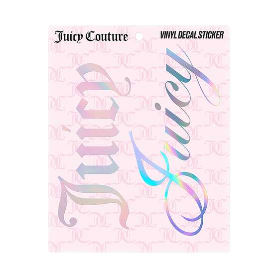 Juicy Couture 2PK Metallic Vinyl Decal Print - Pink/Silver, , scanz_hi-res