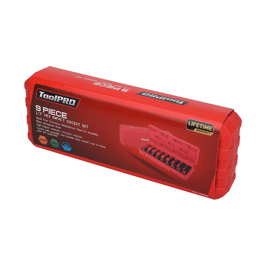 ToolPRO Impact Socket Set 1/2" Drive Hex Metric 9 Piece, , scanz_hi-res