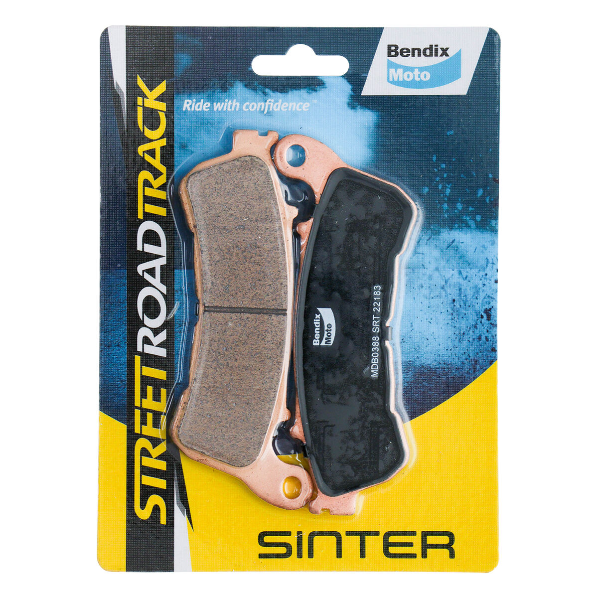 Bendix Street Road Track Motorcycle Disc Brake Pads - MDB0388-SRT, , scanz_hi-res