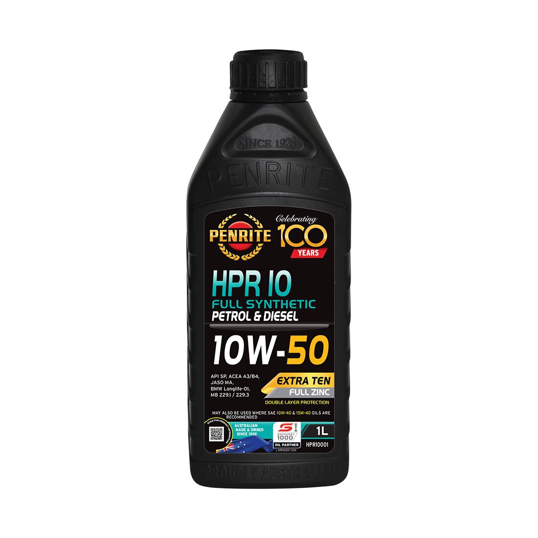 Penrite HPR 10 Engine Oil - 10W-50, 1 Litre, , scanz_hi-res
