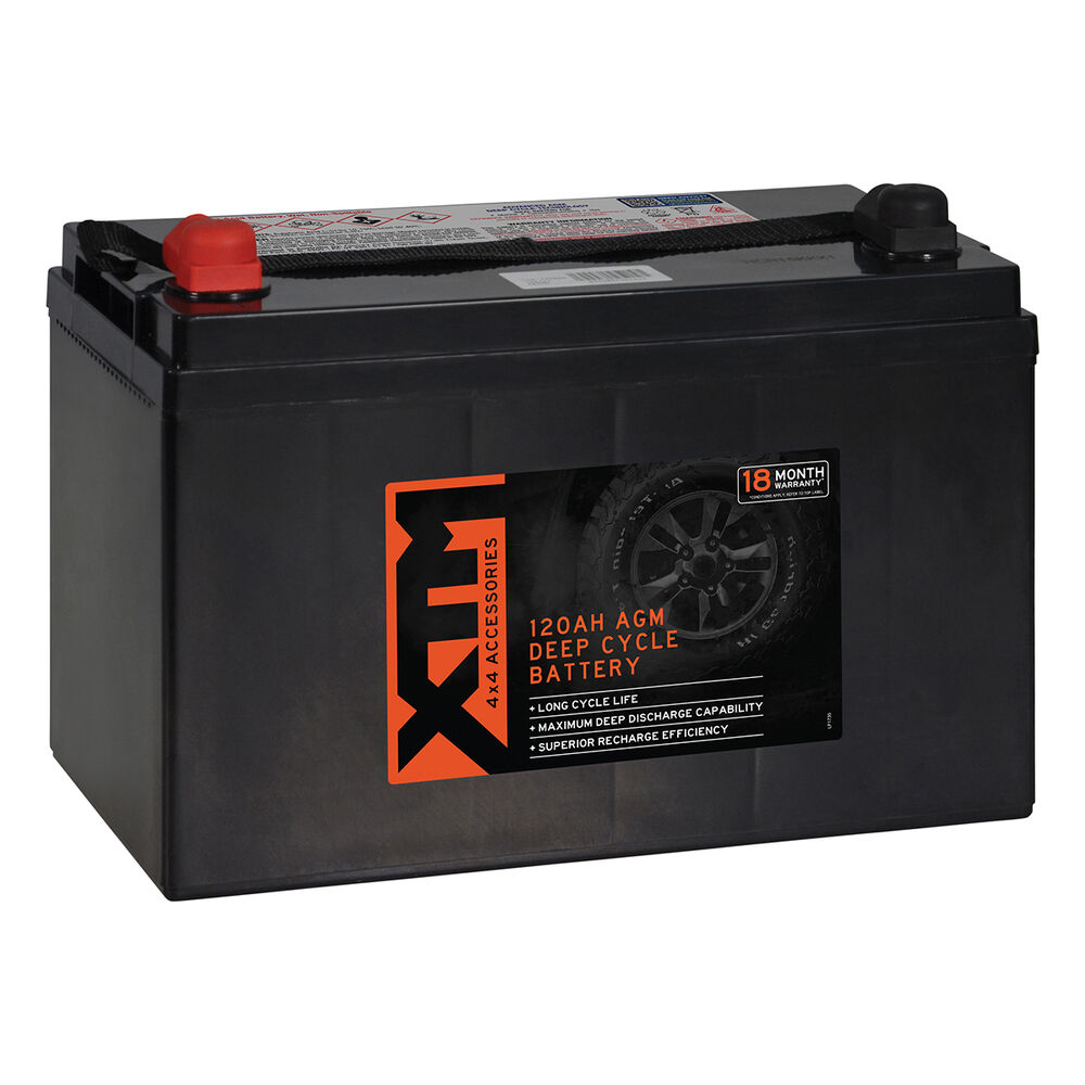rustfri kondensator Sump XTM Deep Cycle Battery DC12-120Ah AGM | Supercheap Auto New Zealand