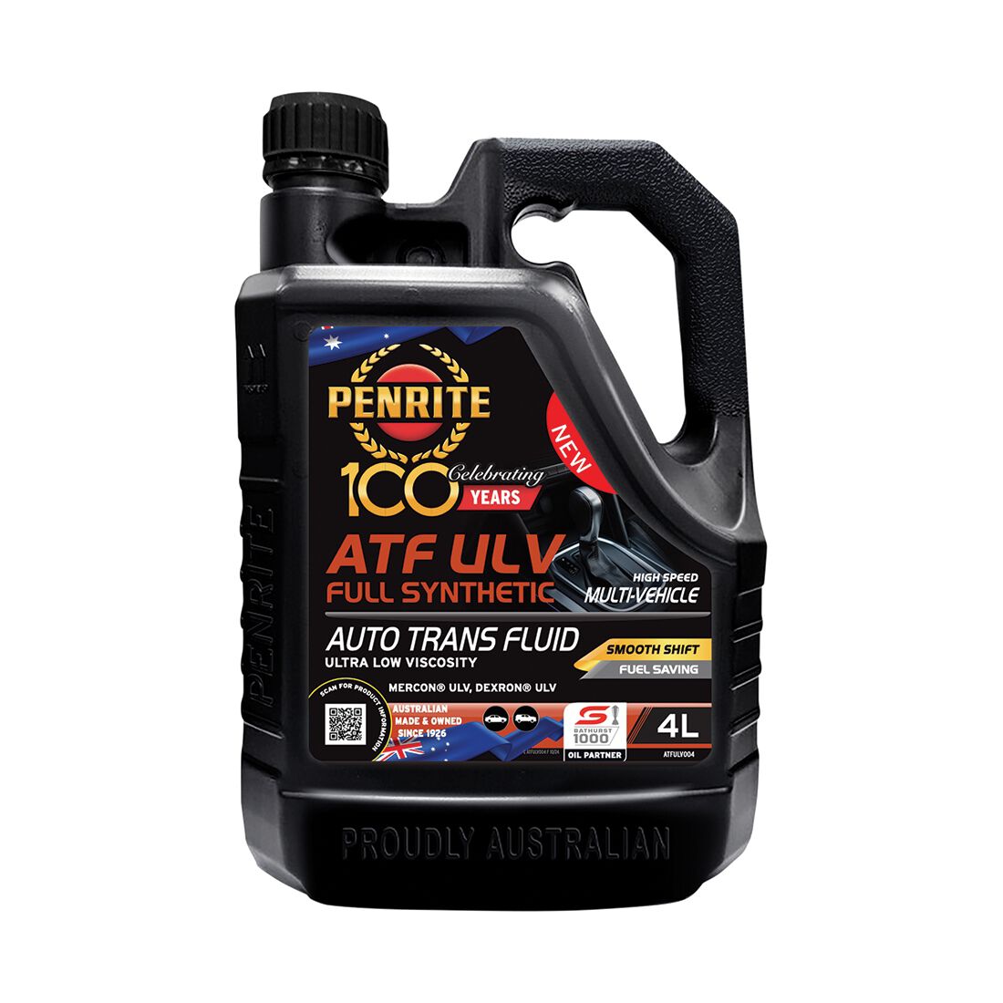Penrite MultiVehicle ULV Auto Transmission Fluid 4 Litres, , scanz_hi-res