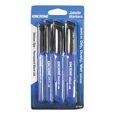 Kincrome Permanent Markers 4 Pack Black & Various Tips, , scanz_hi-res