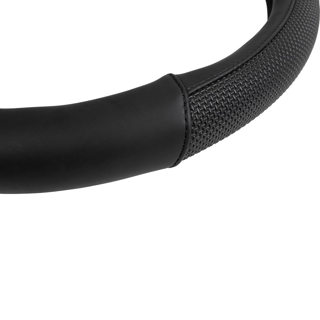 SCA Steering Wheel Cover - Leather Look, Black, 380mm, , scanz_hi-res