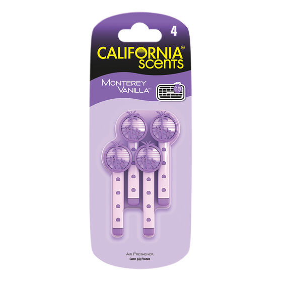 California Scents Vent Stick Air Freshener Montery Vanilla 4 Pack, , scanz_hi-res