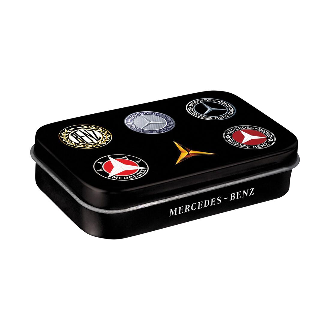 Nostalgic-Art Large Steel Mint Box Mercedes Benz - Logo Evolution, , scanz_hi-res