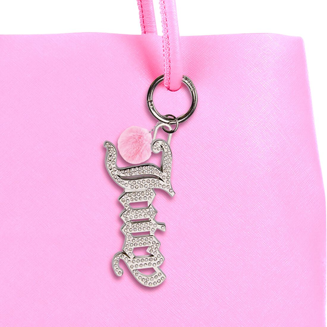 Juicy Couture Bling Juicy Keyring - Pink Pompom, , scanz_hi-res