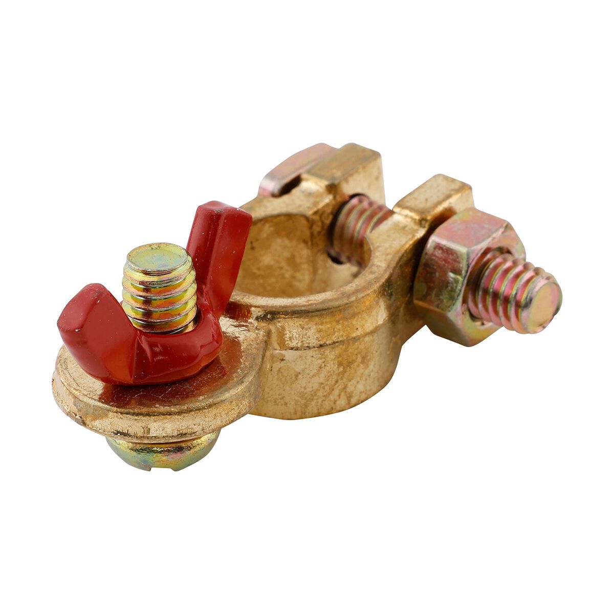Century Battery Terminal Solid Brass Wingnut Positive Standard Post, , scanz_hi-res