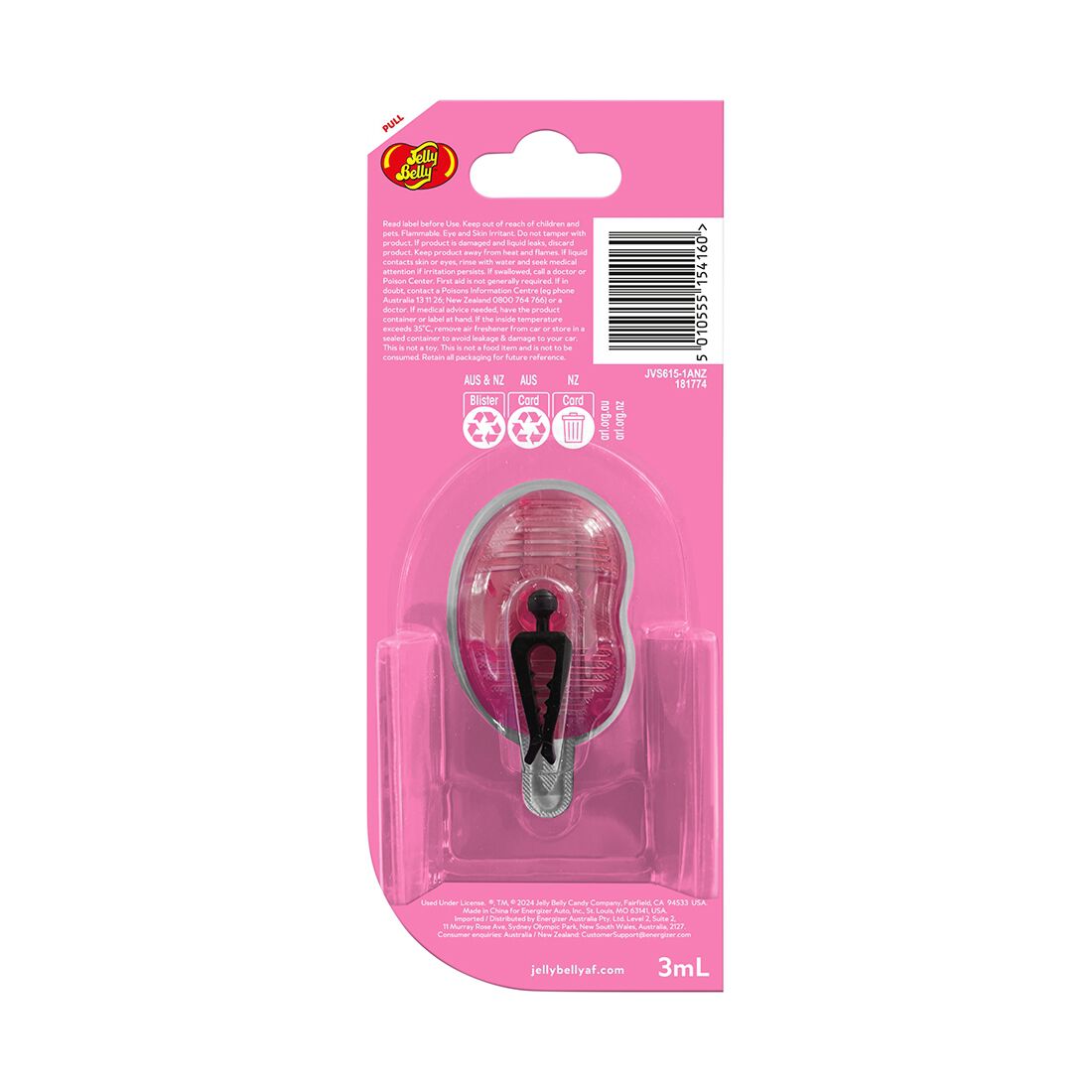 Jelly Belly Vent Air Freshener - Bubblegum 1 Pack, , scanz_hi-res
